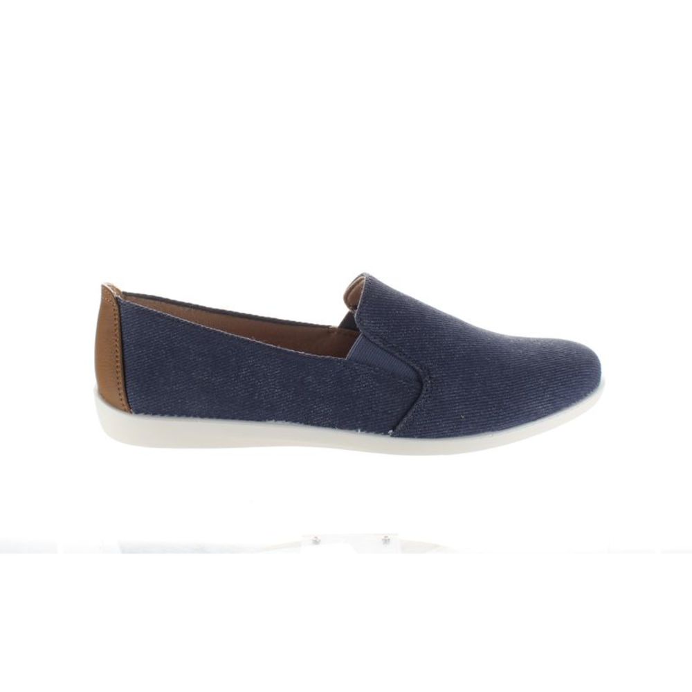 Life Stride Navy and Brown Flats